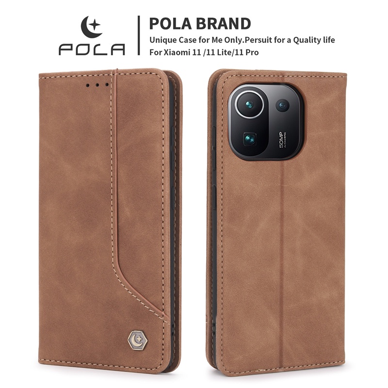 Bao Da Điện Thoại Nắp Lật Nam Châm Có Ngăn Đựng Thẻ Cho Xiaomi POCO X4 X3 GT M4 M3 Pro NFC Redmi 10 C A Note11 s Pro Vỏ