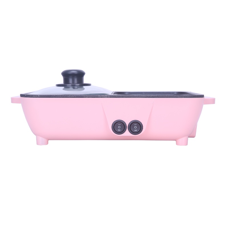 (Bán Buôn Sỉ) NỒI LẨU NƯỚNG 2 ngăn 2IN1 T2