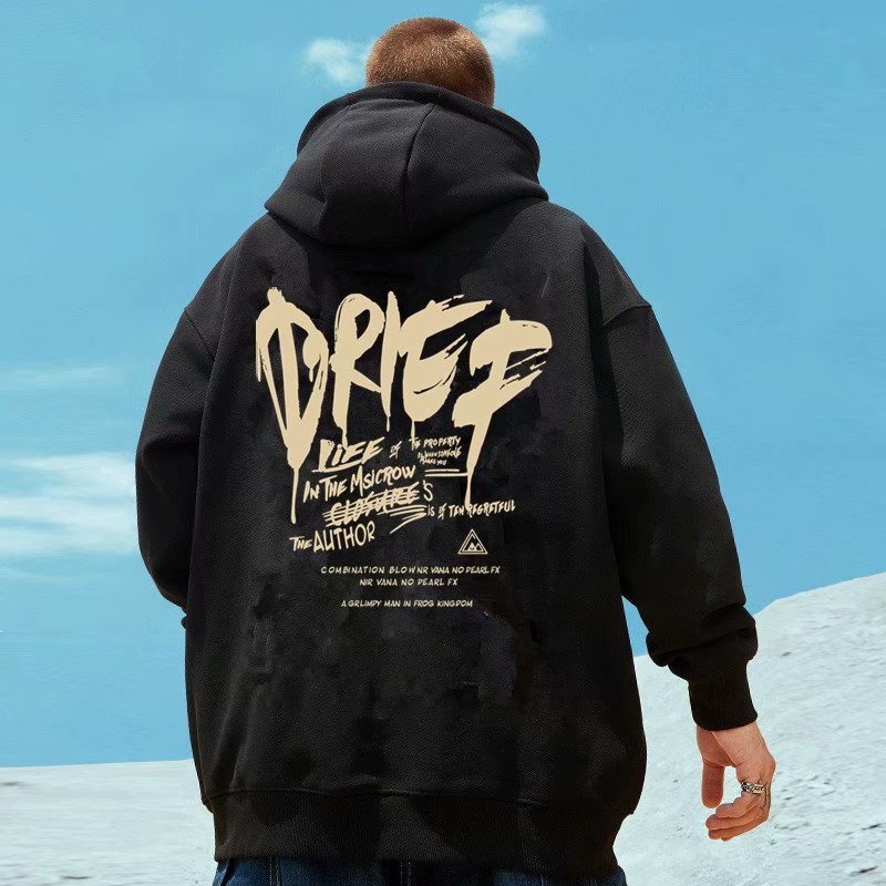 Áo Hoodie Dáng Rộng In Chữ Phong Cách Hiphop Thời Trang Cho Nam Và Nữ Size M-8Xl