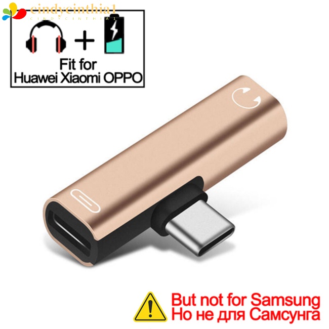 Dây Cáp Chuyển Đổi Tai Nghe 2 Trong 1 Usb 3.5 Sang Type C Otg Tương Thích Với Macbookpro Xiaomi Huawei