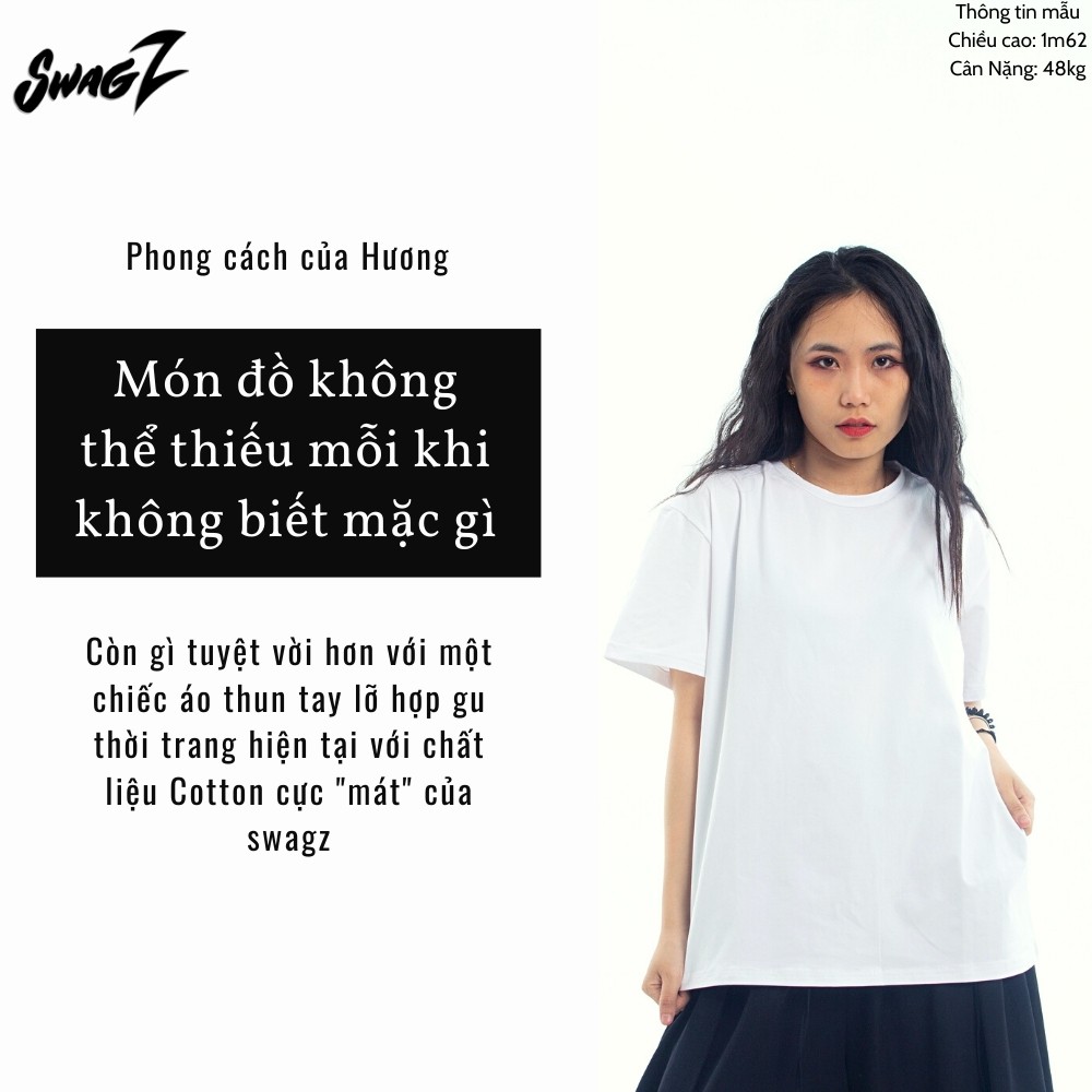 Áo thun tay lỡ SwagZ dáng Unisex form rộng phong cách Ulzzang SW0000 | BigBuy360 - bigbuy360.vn