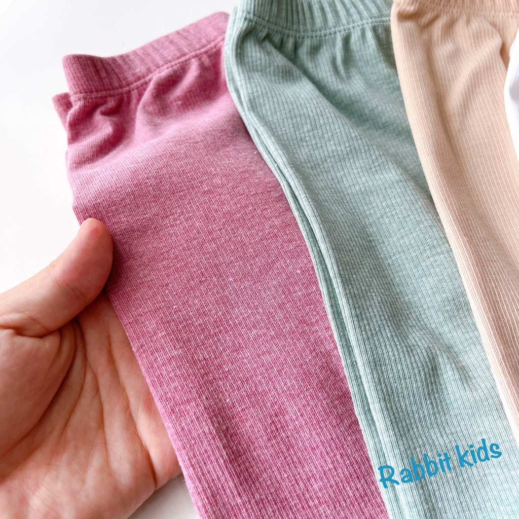 Quần Legging Dài Trơn Cho Bé Gái Cao Cấp💝FREESHIP💝Quần Dài Thu Đông Trẻ Em 10-24kg Chất Thun Tăm Mềm Mại Co Giãn Tốt