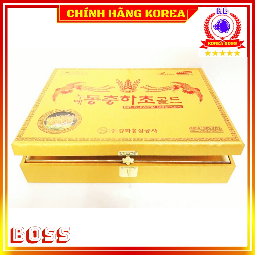Đông Trùng Hạ Thảo Hộp Gỗ Vàng 60 Gói Thượng Hạng