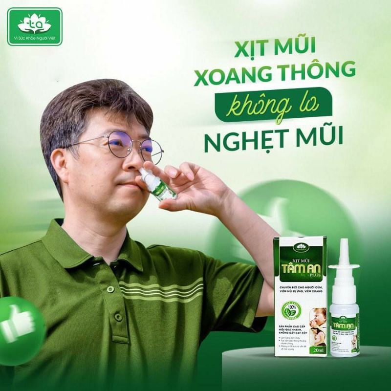 [SẢN PHẨM CHÍNH HÃNG] XỊT XOANG CAO CẤP TÂM AN VIÊM XOANG,VIÊM MŨI