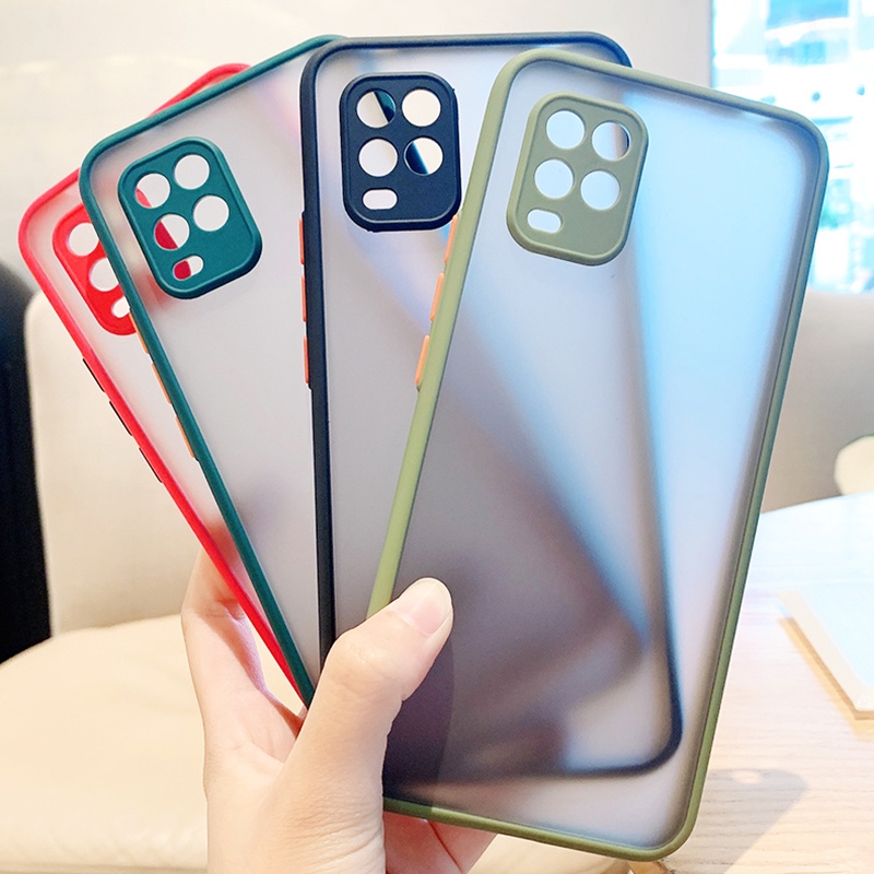 Ốp Điện Thoại Nhám Màu Kẹo Bảo Vệ Camera Cho Xiaomi Mi Redmi Note 8 9 9S 10 Pro 9A 9C 9T
