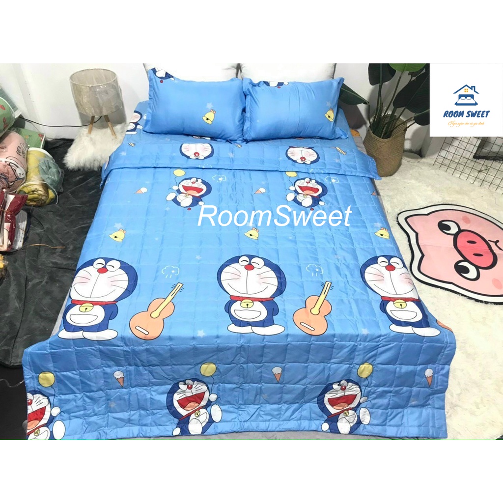 Chăn Hè Thu  Siêu Gọn Nhẹ Chất Liệu Cotton Poly Thấm Hút Mồ Hôi Tốt , Chần Bông 3 Lớp Dày