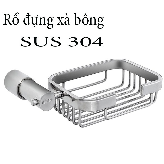 Khay Đựng Xà Phòng Inox SUS 304 gắn tường - Rổ đựng xà bông