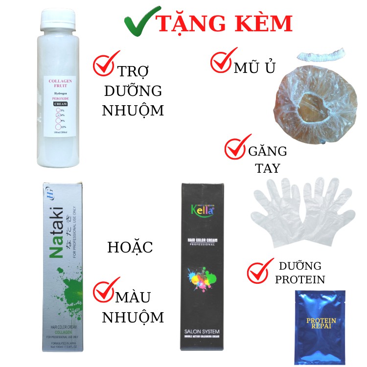 [Rẻ Vô Địch]Thuốc nhuộm tóc ĐỎ RED - ĐỎ LỬA - FIRE(fks0.66+oxy)