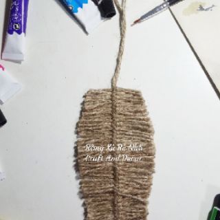 Chiếc lá dây thừng (Móc khóa decor)