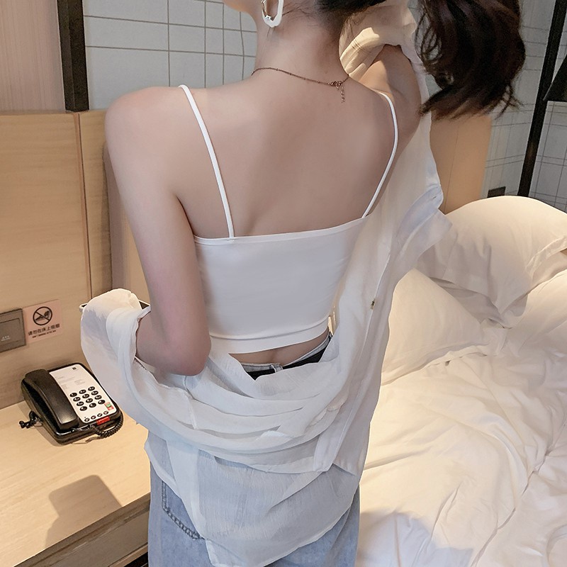 Áo 2 Dây Su Selala Dáng CropTop Tôn Dáng Mát Mịn 2D04