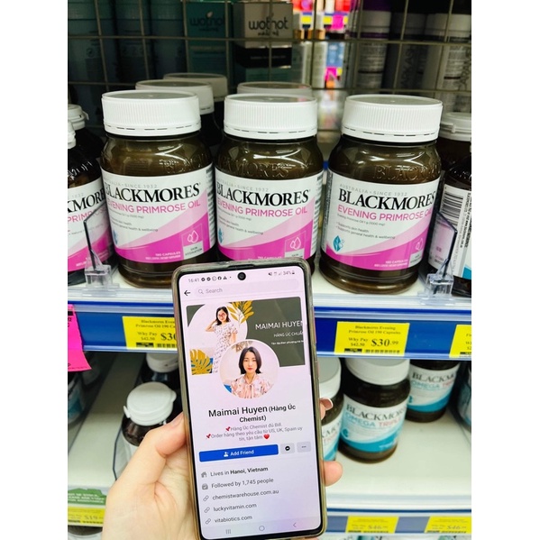 Tinh Dầu Hoa Anh Thảo Evening Primose Oil Blackmores Úc