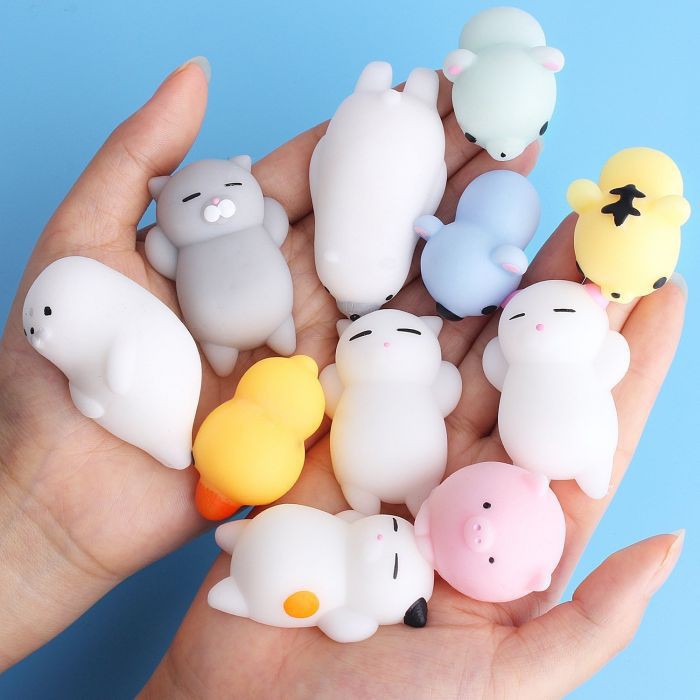 Sét 10 con squishy mochi hình thú dễ thương