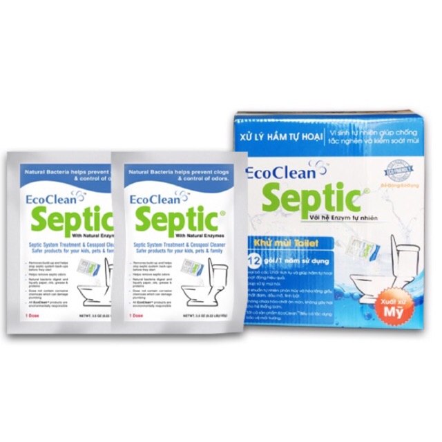 Men vi sinh xử lý hầm cầu, bể phốt EcoClean Septic  - Xử lý bể phốt hiệu quả