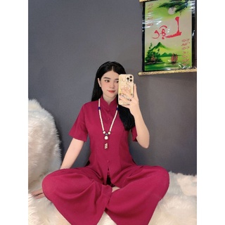 Mẫu cổ tàu lụa trơn #ĐỒ LAM_ĐỒ ĐI CHÙA