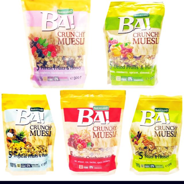 Ngũ Cốc Bakalland Muesli 300g date miên man xịn xò