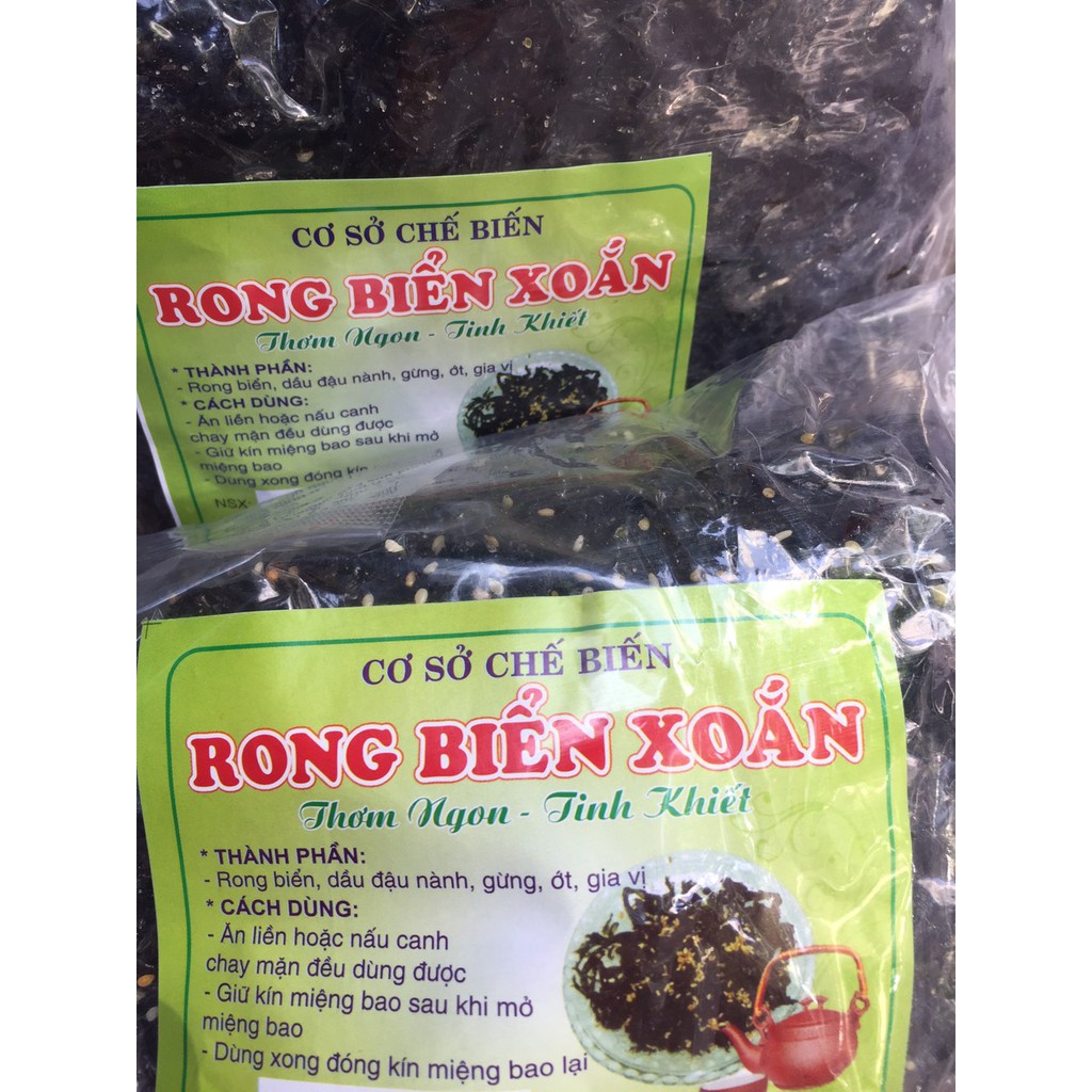 COMBO 3 GÓI RONG BIỂN XOẮN ĐÀ NẴNG SẤY MÈ ĂN LIỀN - gói 250gr