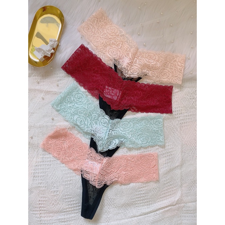 CK119 - Quần lót ren nữ gợi cảm -quần chíp chữ T-KELLYWANG