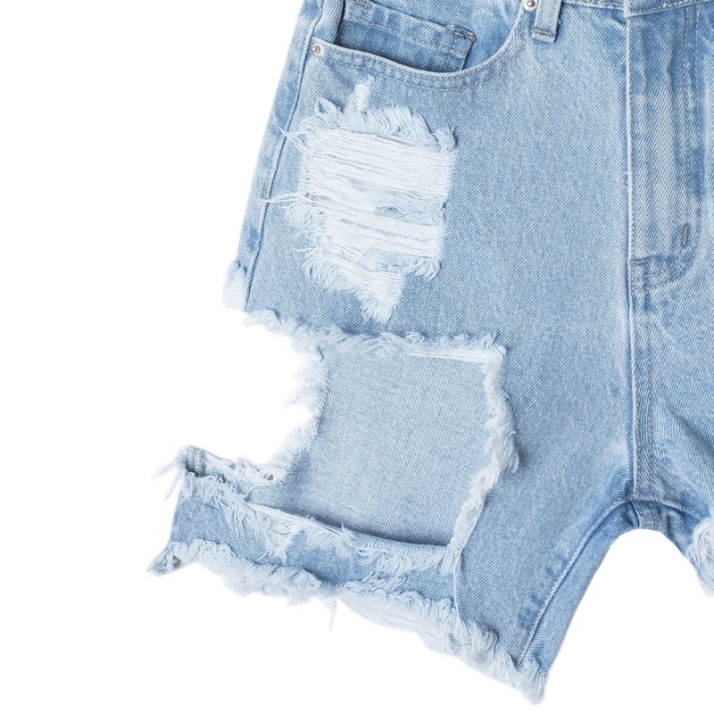 Short rách cá tính lowhigh jeans