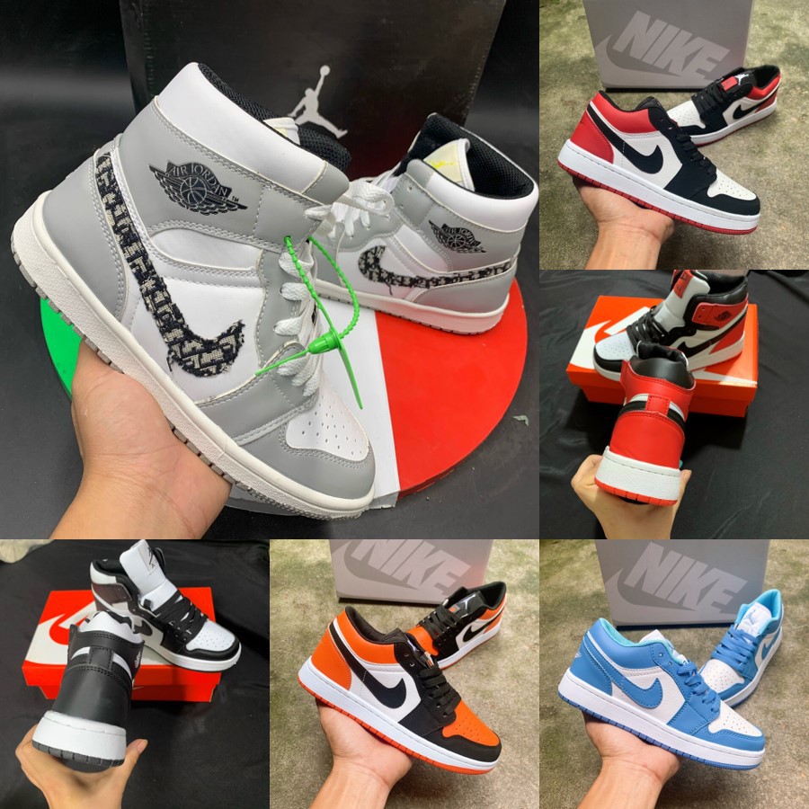 ⚡️+Quà⚡️ Giày Jordan 1 Trắng Đỏ Nam Nữ