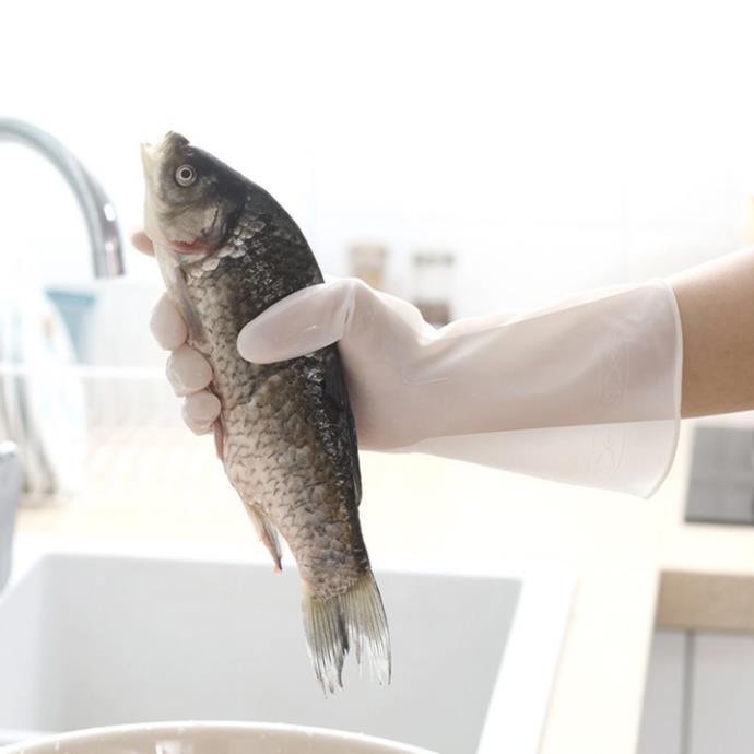 Găng tay cao su siêu dai rửa bát hình hươu hạc cò môi - COCOJOY