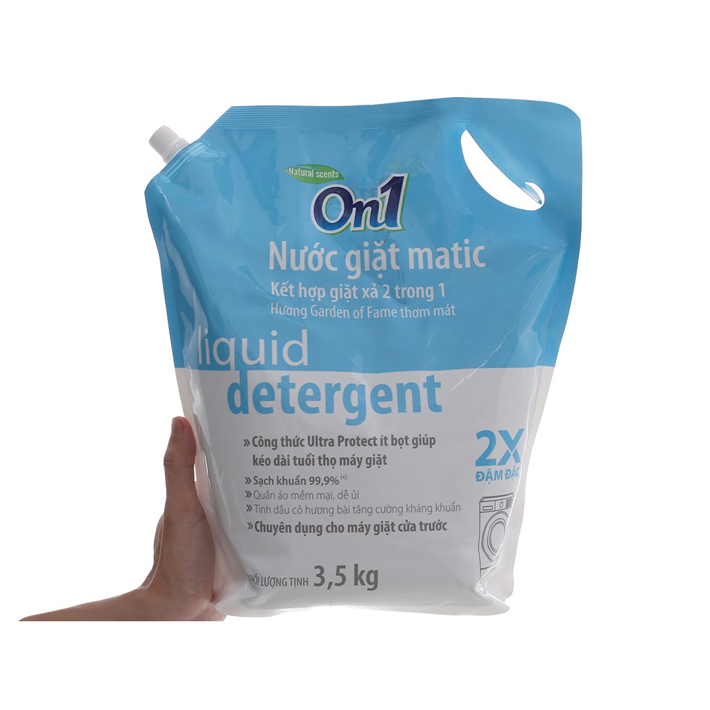 Túi Nước Giặt Xả On1 Matic Hương Garden Of Fame 3.5Kg - Dành Cho Máy Giặt Cửa Trước