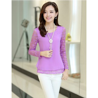 Áo voan phối ren lụa - 85003