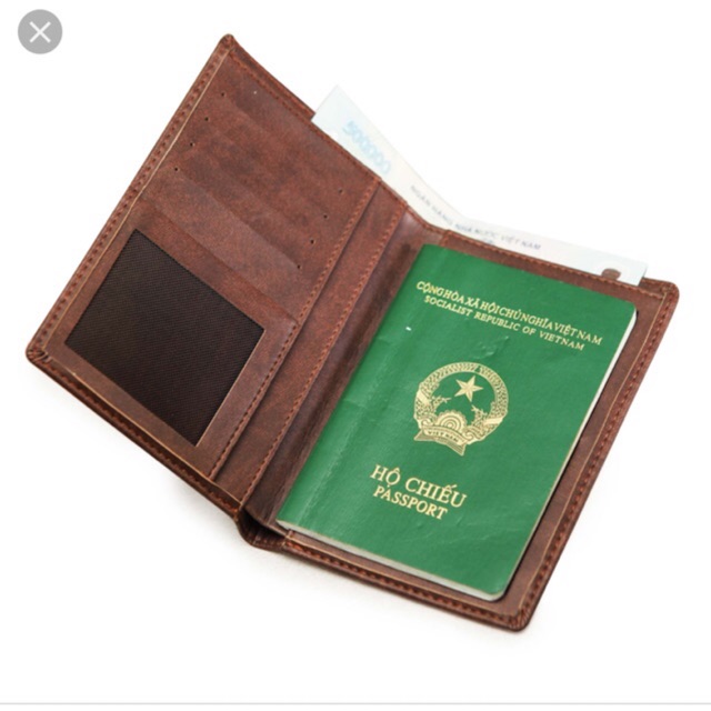 Ví đựng passport bằng da bò thật