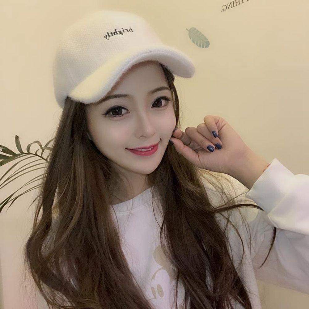 Mũ Lưỡi Trai Vải Len Lông Cừu Chống Nắng Thời Trang Thu Đông Dễ Thương Cho Nam