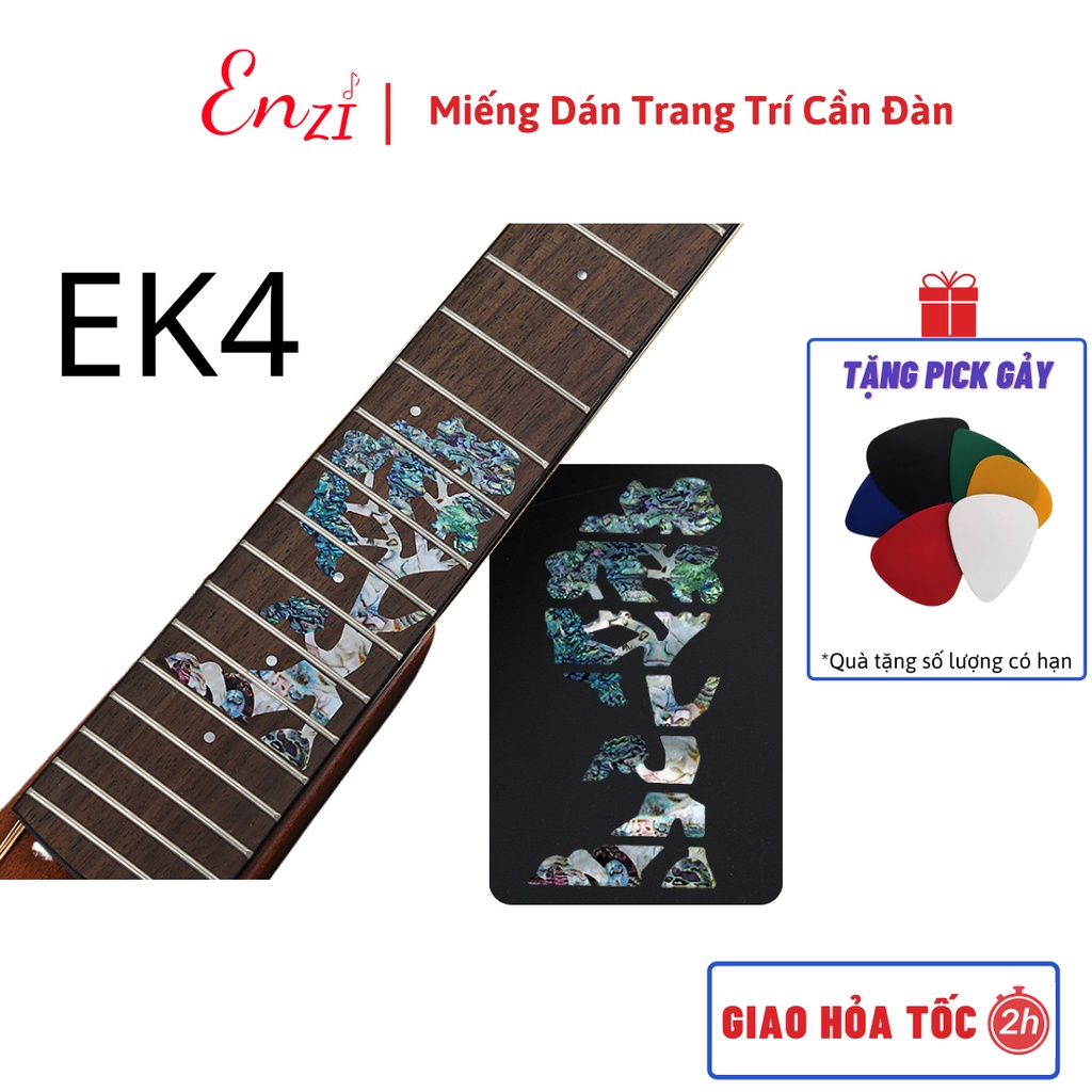 Sticker miếng dán trang trí khảm cần đàn guitar chất lượng Enzi