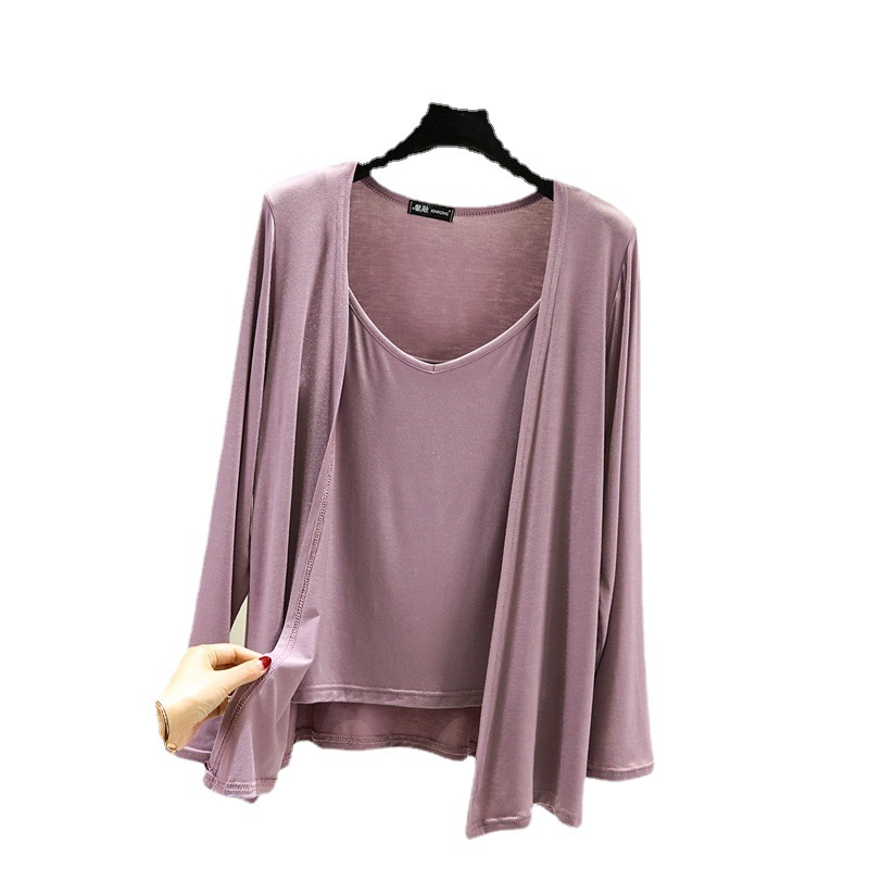 Áo Cardigan Tay Dài Bằng Cotton Phong Cách Hàn Quốc Size L-2XL