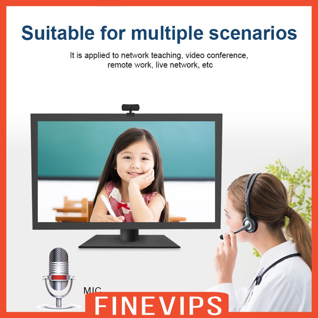 Webcam Kĩ Thuật Số 1440p Hd 4k Usb 2.0 Có Mic Và Phụ Kiện | BigBuy360 - bigbuy360.vn