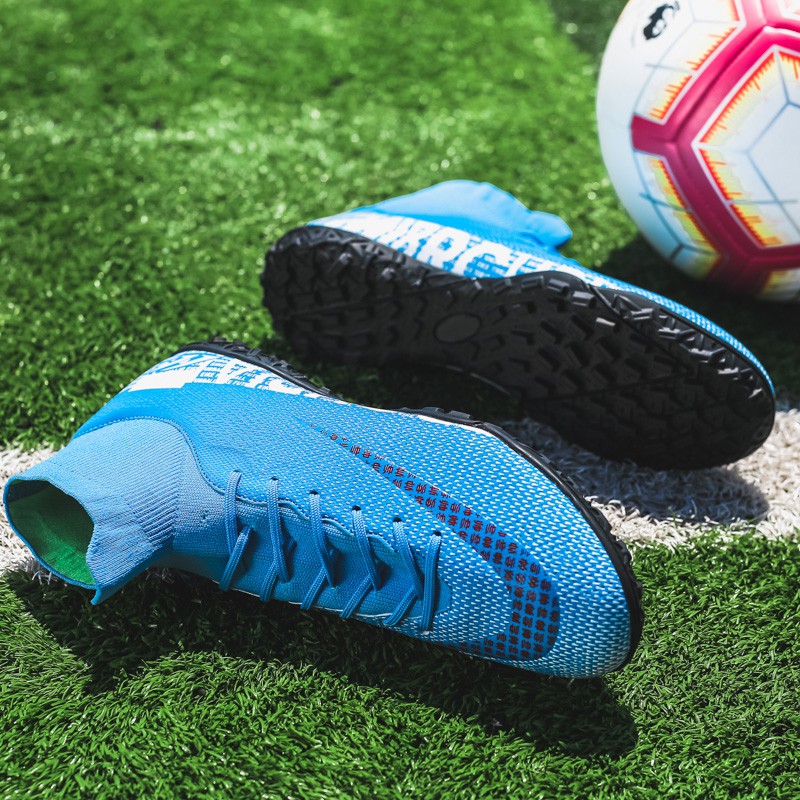 Giày Đá Bóng Đá Banh Combo Giày Đá Bóng Nam Tất Đá Bóng Cao Cấp 35-44 TF Soccer Shoes PVC Football Boots