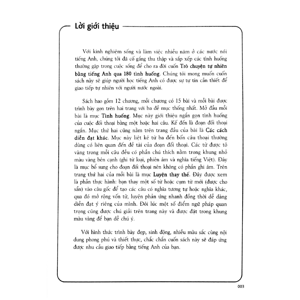 Sách - Trò Chuyện Tự Nhiên Bằng Tiếng Anh Qua 180 Tình Huống