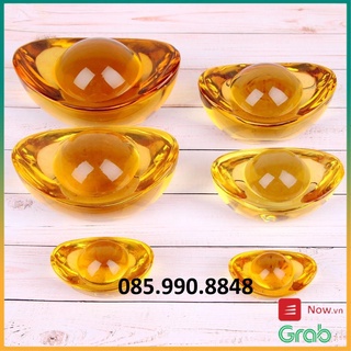 [Hàng Chất] Kim nguyên bảo nhiều size, Đồ thờ cúng thỏi vàng pha lê may mắn - Đặt ban thờ thần tài