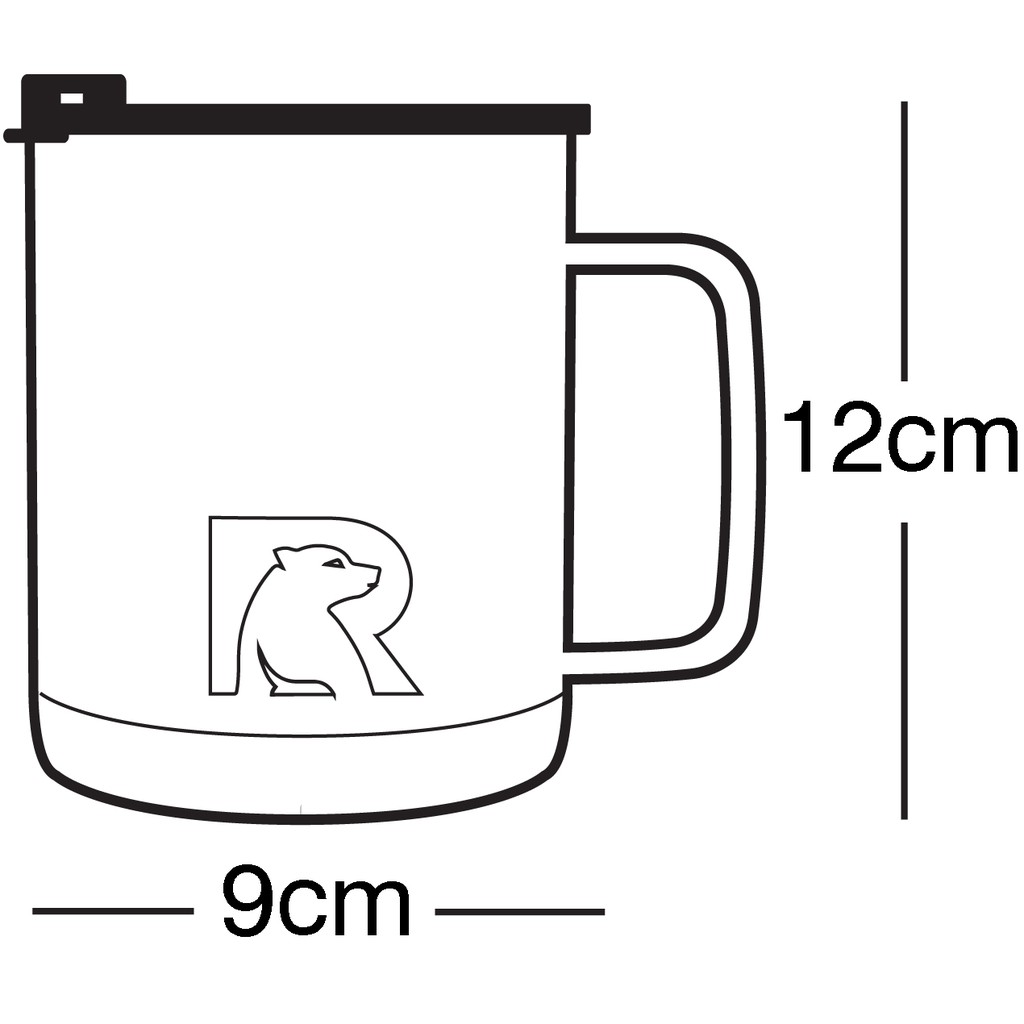 Cốc giữ nhiệt cà phê bằng thép không rỉ RTIC 12oz (350ml) Travel Mug , Ly giữ nhiệt coffee chính hãng RTIC Mỹ