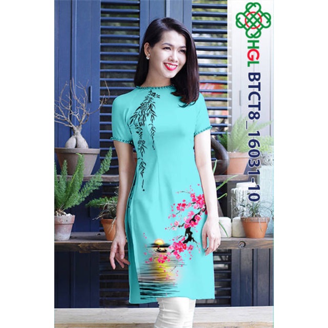 Vải Áo Dài Cách Tân In Hoa Đào