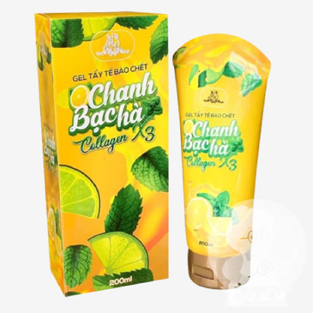 Tẩy Tế Bào Chết Chanh Bạc Hà Collagen X3 – Da Sạch Sâu Và Hấp Thụ Dưỡng Chất Tối Ưu