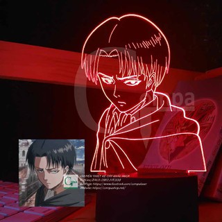 [ĐÈN NGỦ CỰC ĐẸP] Đèn Ngủ Attack on Titan Levi Ackerman Type 07