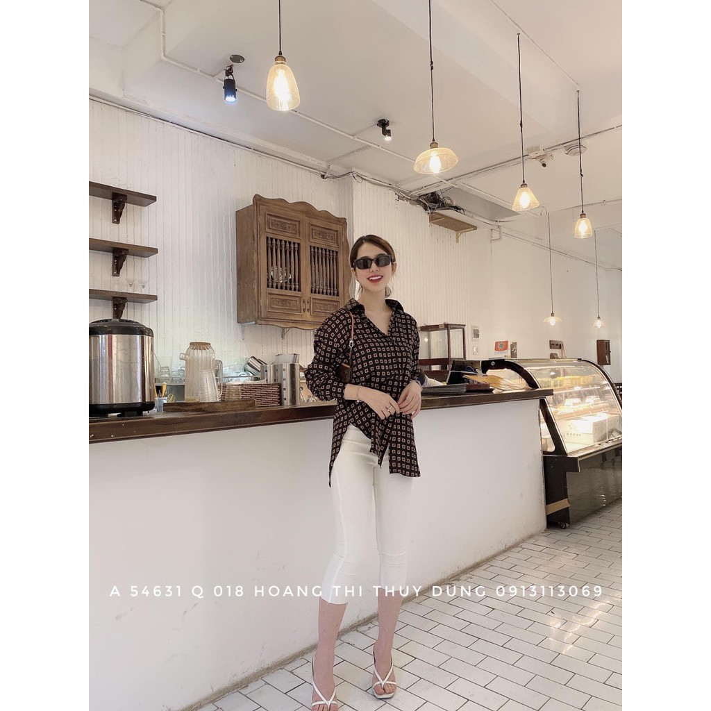 Ao sơ mi nữ họa tiết Hàn Quốc Siêu Xịn | BigBuy360 - bigbuy360.vn