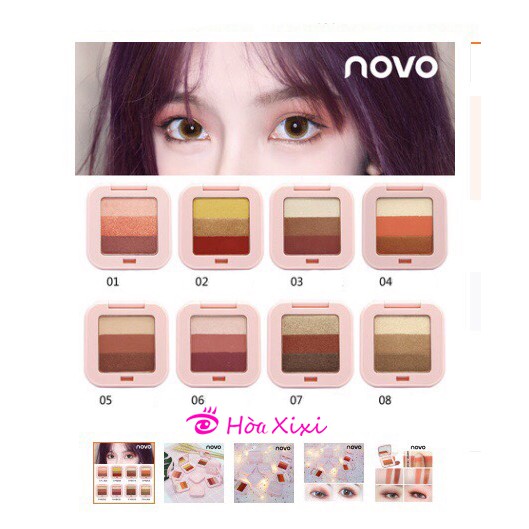 Bảng mắt Novo Fashion 3 màu vỏ hồng