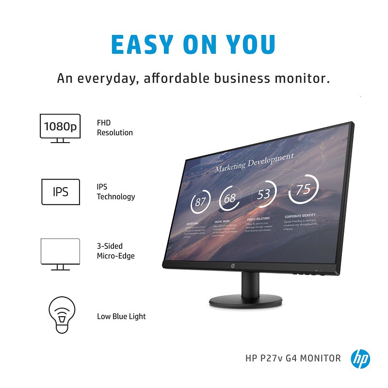 Màn hình HP P27v G4 Monitor (9TT20AA) - Hàng Chính Hãng