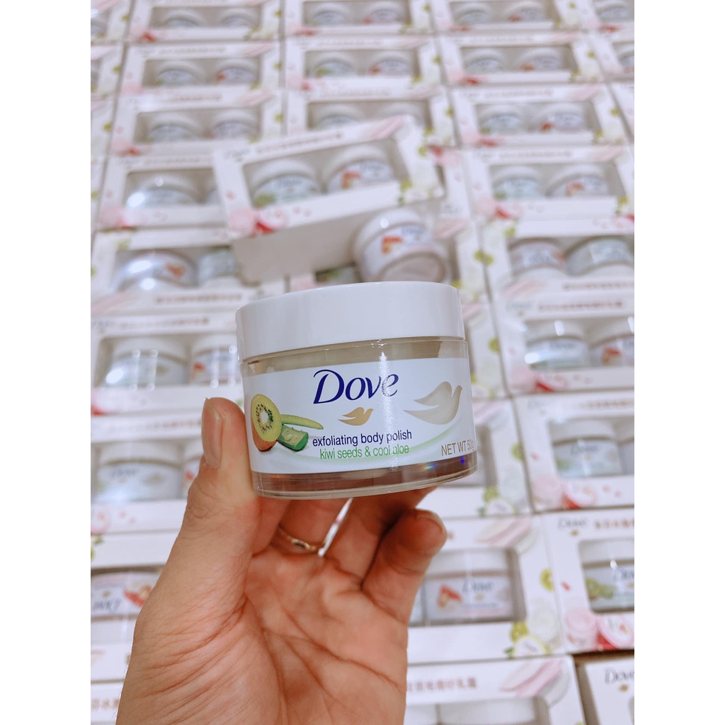 SET 2 LỌ TẨY TẾ BÀO CHẾT TOÀN THÂN DOVE EXFOLIATING CHIẾT XUẤT KIWI VÀ LỰU CHÍNH HÃNG - 10354