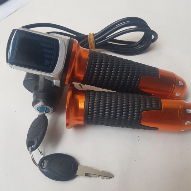 Tay Ga Báo Bình 48V Xe Đạp Điện Có Ổ khóa Electric Bike GIA HUY