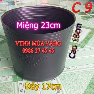 Combo 10 Chậu Nhựa C9 giá 35k Chậu Nhựa Dẻo Trồng Hoa Kiểng