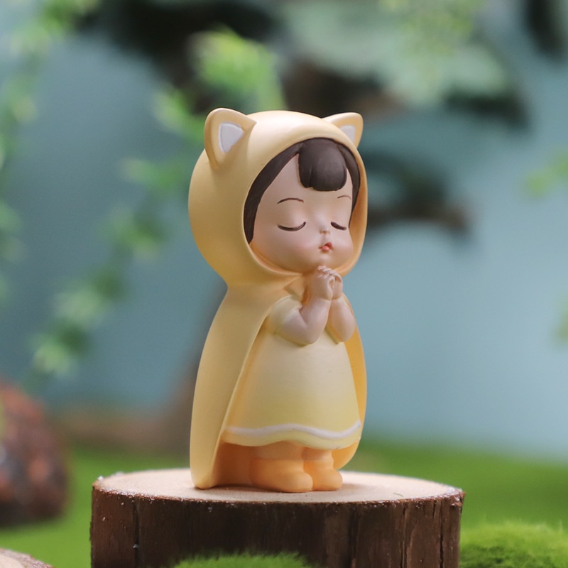 Búp Bê Hoạt Hình Thủ Công Bằng Nhựa resin Dễ Thương Sáng Tạo Trang Trí Bể Cá