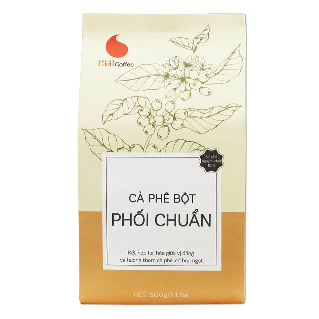 500gr - Cà phê bột nguyên chất 100% - Phối chuẩn - Light Coffee