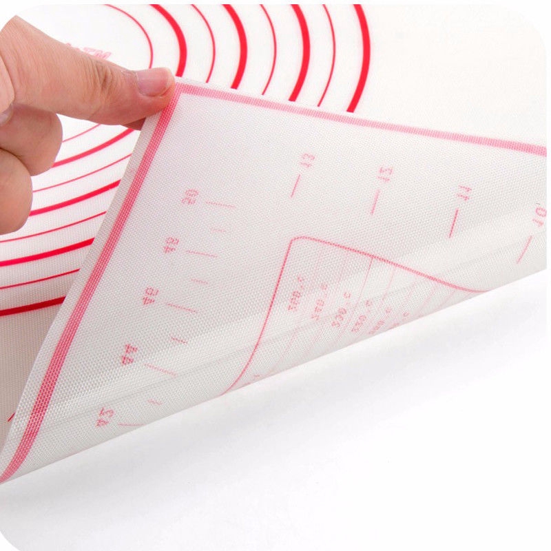 Tấm lót làm bánh bằng silicon chống dính có họa tiết thang đo tiện dụng