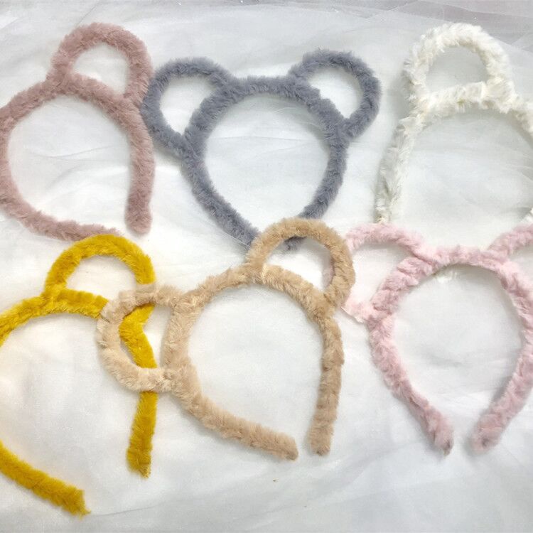 Băng Đô Tai Thỏ Bằng Vải Bông Mềm Mại Dễ Thương Cho Bé Gái