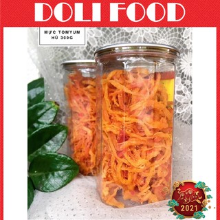 Mực Xé Sợi Sốt Cay TomYum Vị Thái 250g .- Đồ Ăn Vặt DOLI FOOD