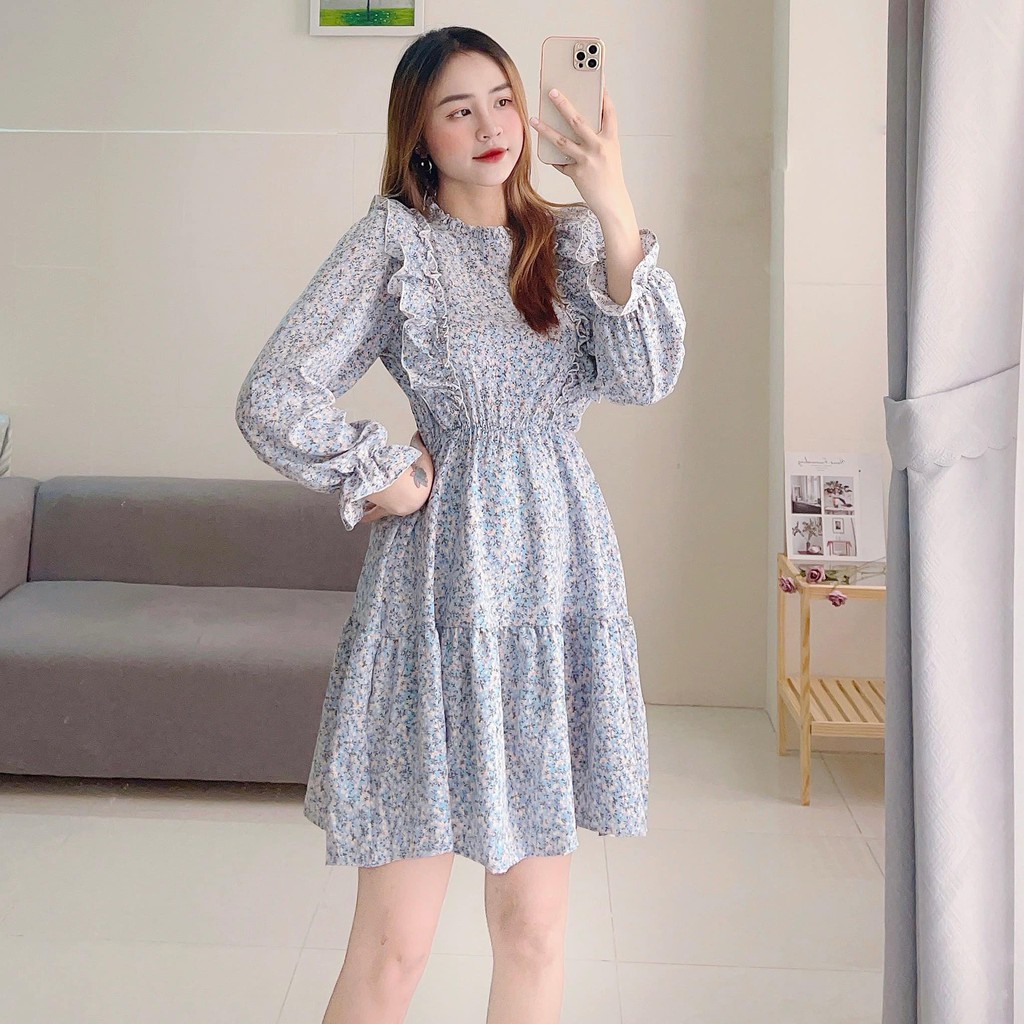 [Mã FATHANG5 giảm 10K đơn 50K] Đầm voan hoa bèo 😘_DH056